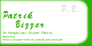 patrik bizzer business card